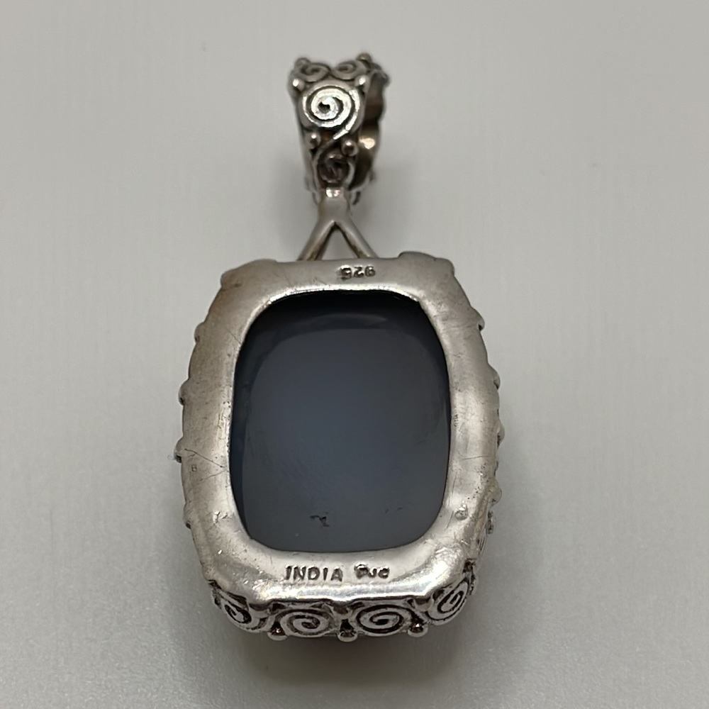 Iridescent Druzy 925 Sterling Silver Pendant - Picture 6 of 9